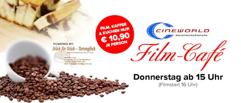 Film-Café mit Kaffee, Kuchen und Film am Donnerstag ab 15.00 Uhr. Filmstart um 16.00 Uhr.