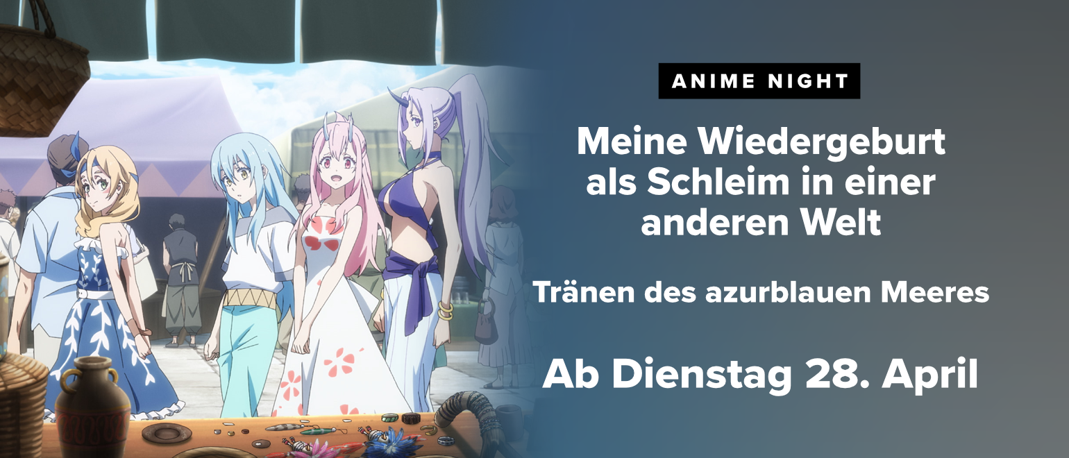 Promobanner zu Anime Night: Wiedergeboren als Schleim aus in einer anderen Welt: Tränen des azurblauen Meeres