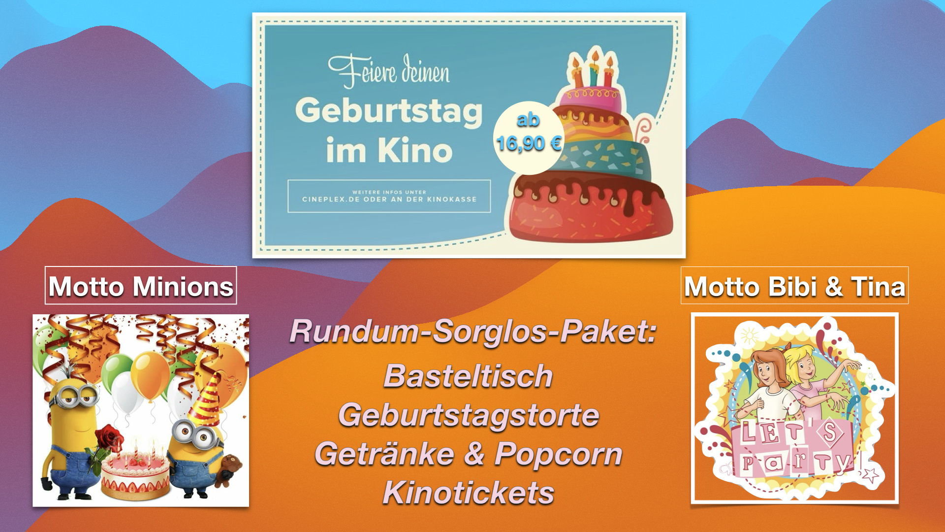 Werbung Kindergeburtstag 