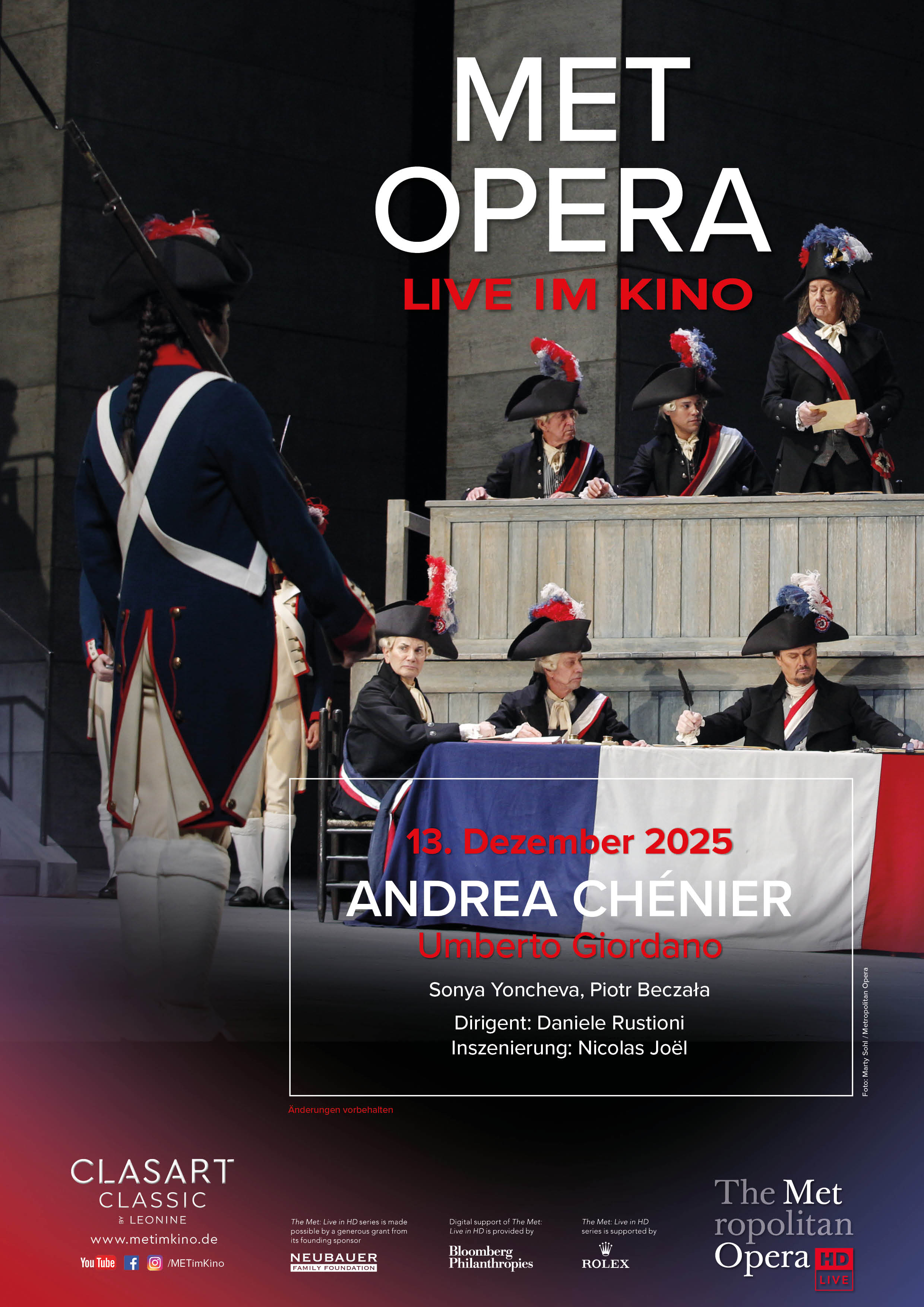 Filmplakat zu Met Opera 2025/26: Umberto Giordano Andrea Chénier