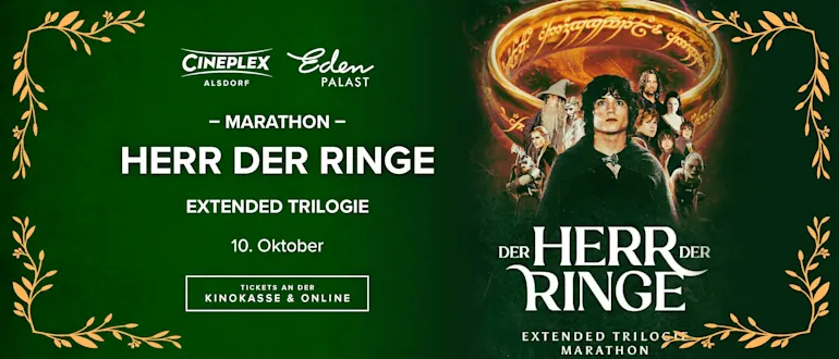 hier sieht man frodo aus derr her ringe und die restlichen gefährten unter einem großen "dem einen Ring"