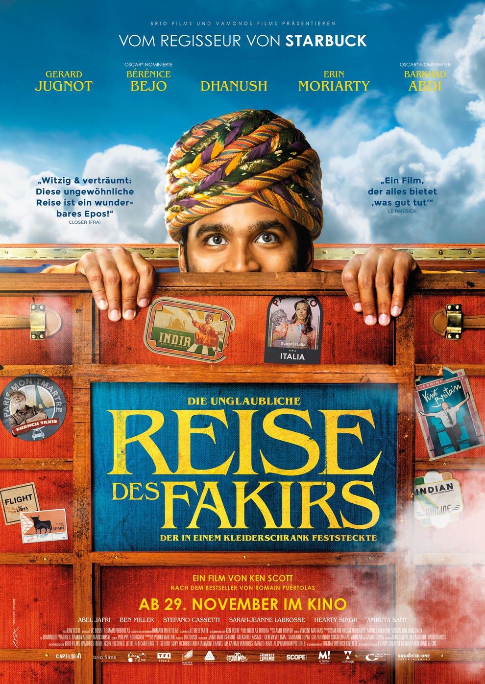 Filmplakat zu Die unglaubliche Reise des Fakirs