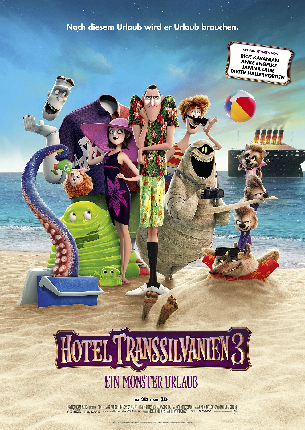 Filmplakat zu Hotel Transsilvanien 3 - Ein Monsterurlaub
