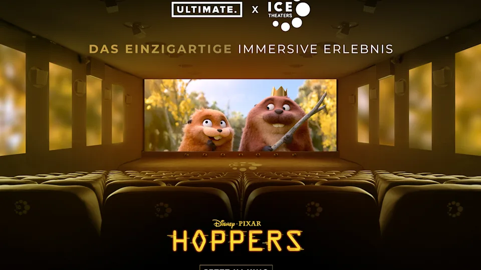 “Hoppers von Disney/Pixar – jetzt im Ultimate ICE Theater im Cineplex Fürth, zur Filmvorstellung”