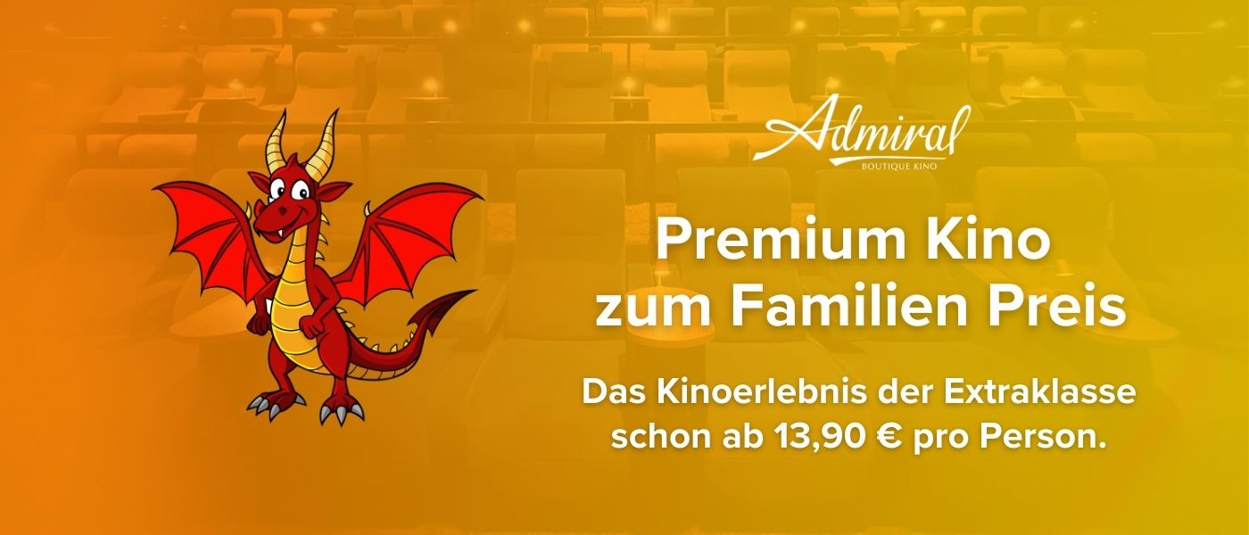 Premium Kino zum Familien Preis schon ab 13,90 € pro Person.