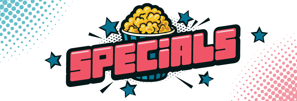 Eventbanner mit Schriftzug Specials