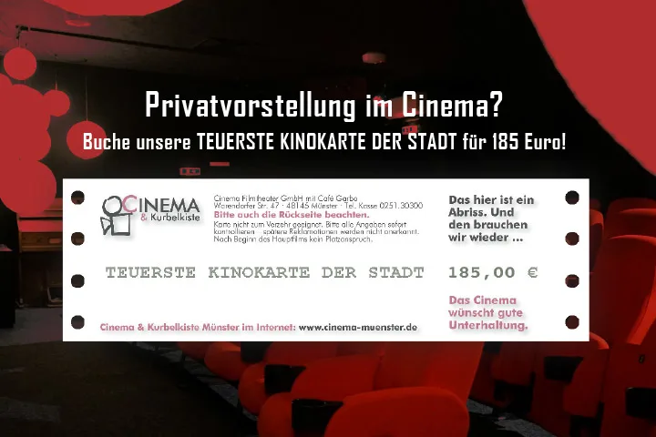 Die Teuerste Kinokarte der Stadt
