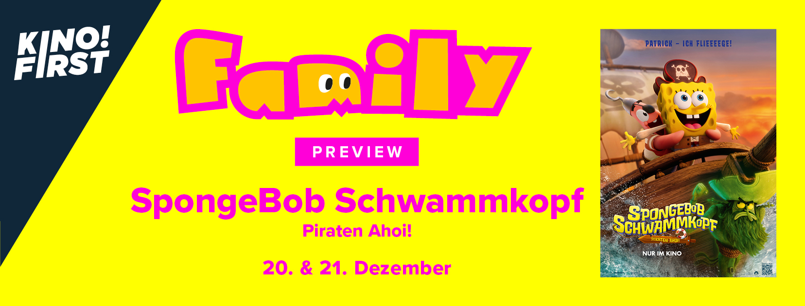 Family Preview am 20. und 21. Dezember: SpongeBob Schwammkopf: Piraten Ahoi!
