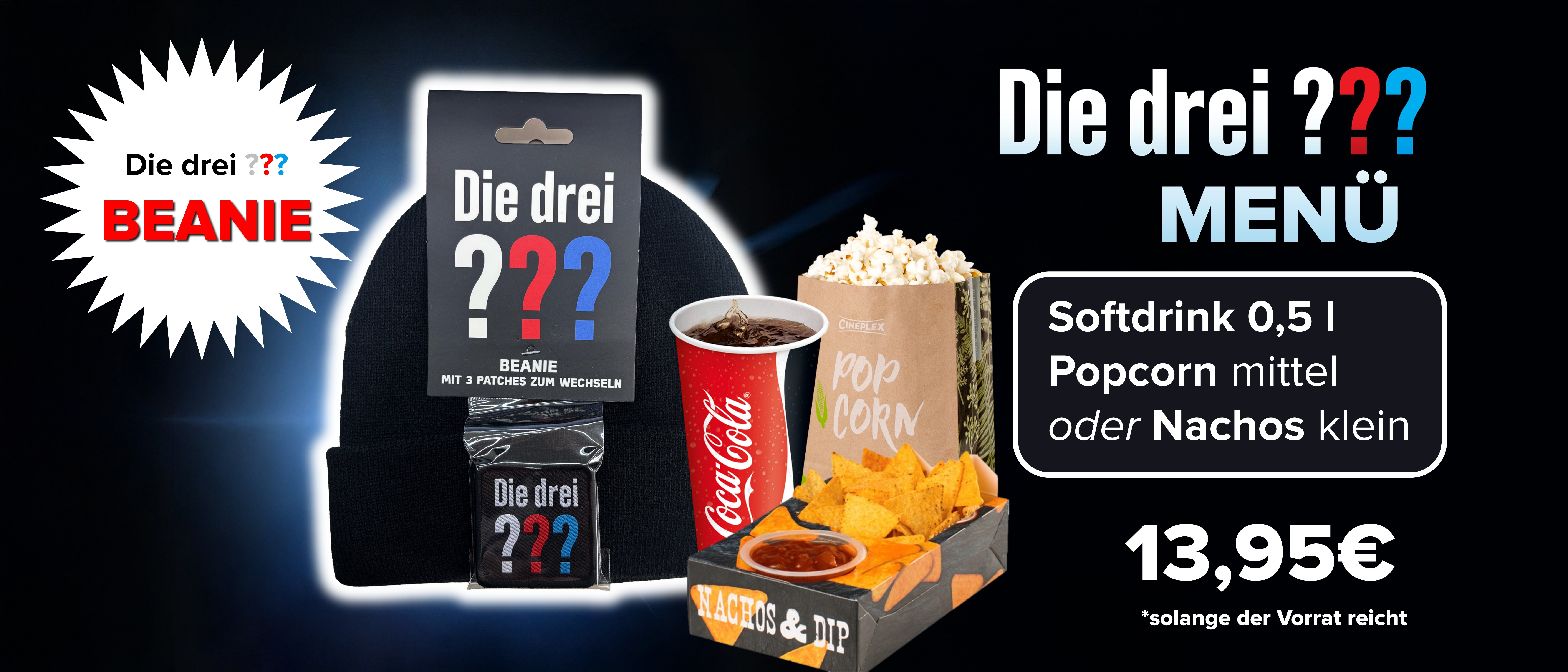 Beanie Menü drei Fragezeichen