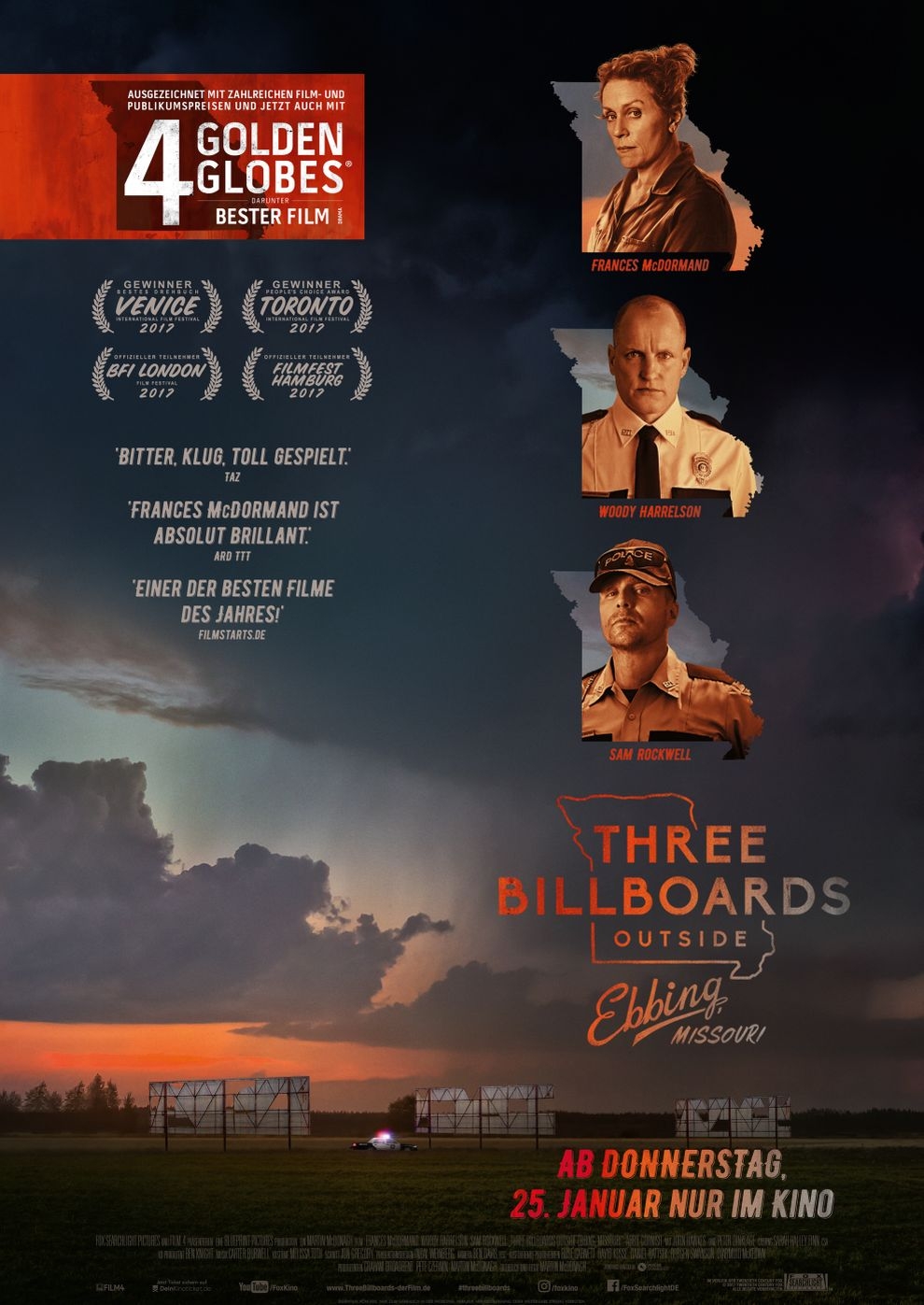 Filmplakat zu Three Billboards outside Ebbing, Missouri
