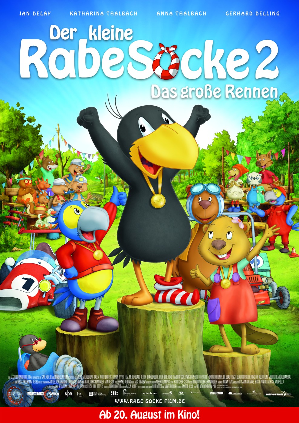 Filmplakat zu Der kleine Rabe Socke 2 - Das große Rennen