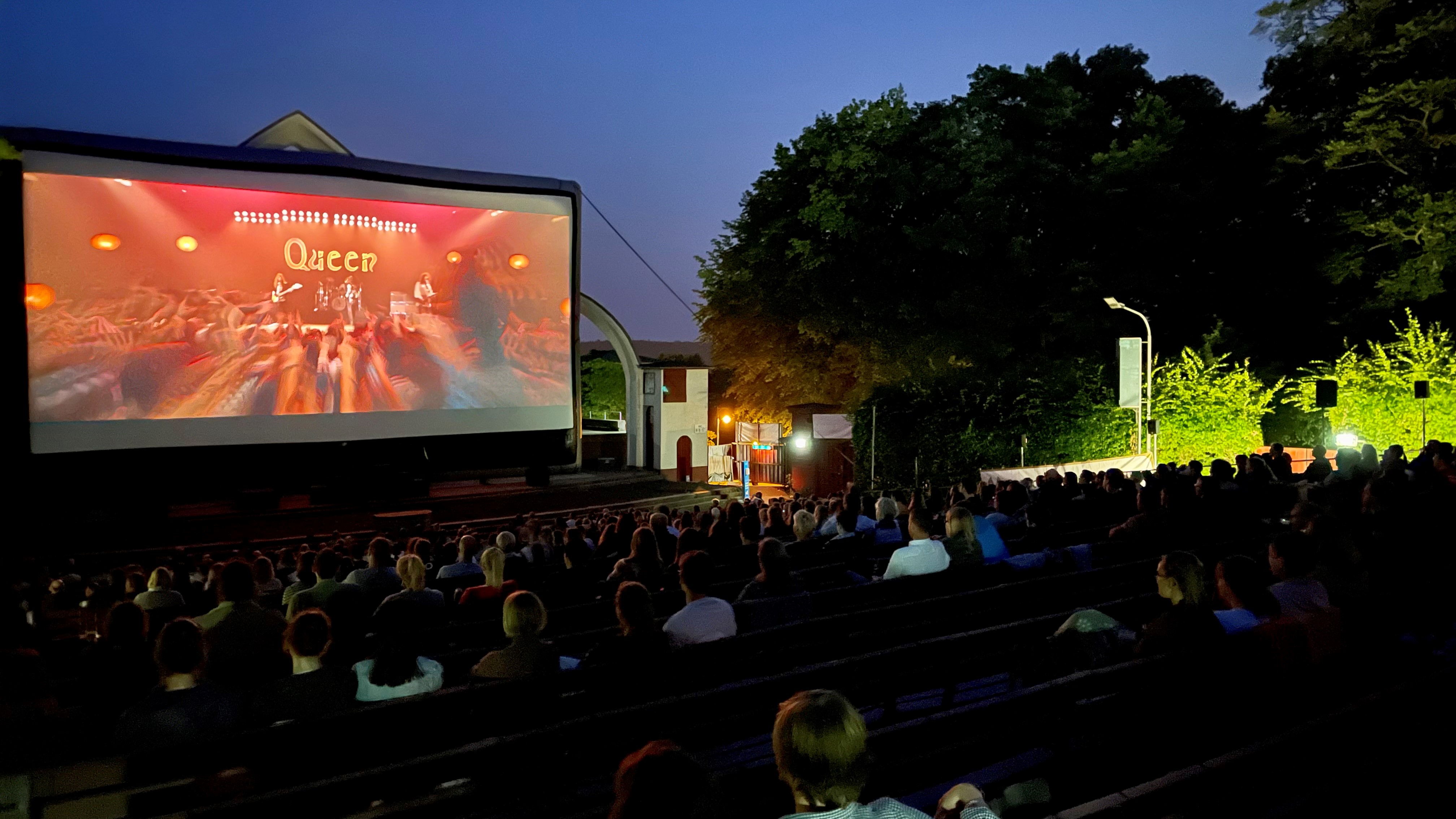 Blick auf die Leinwand