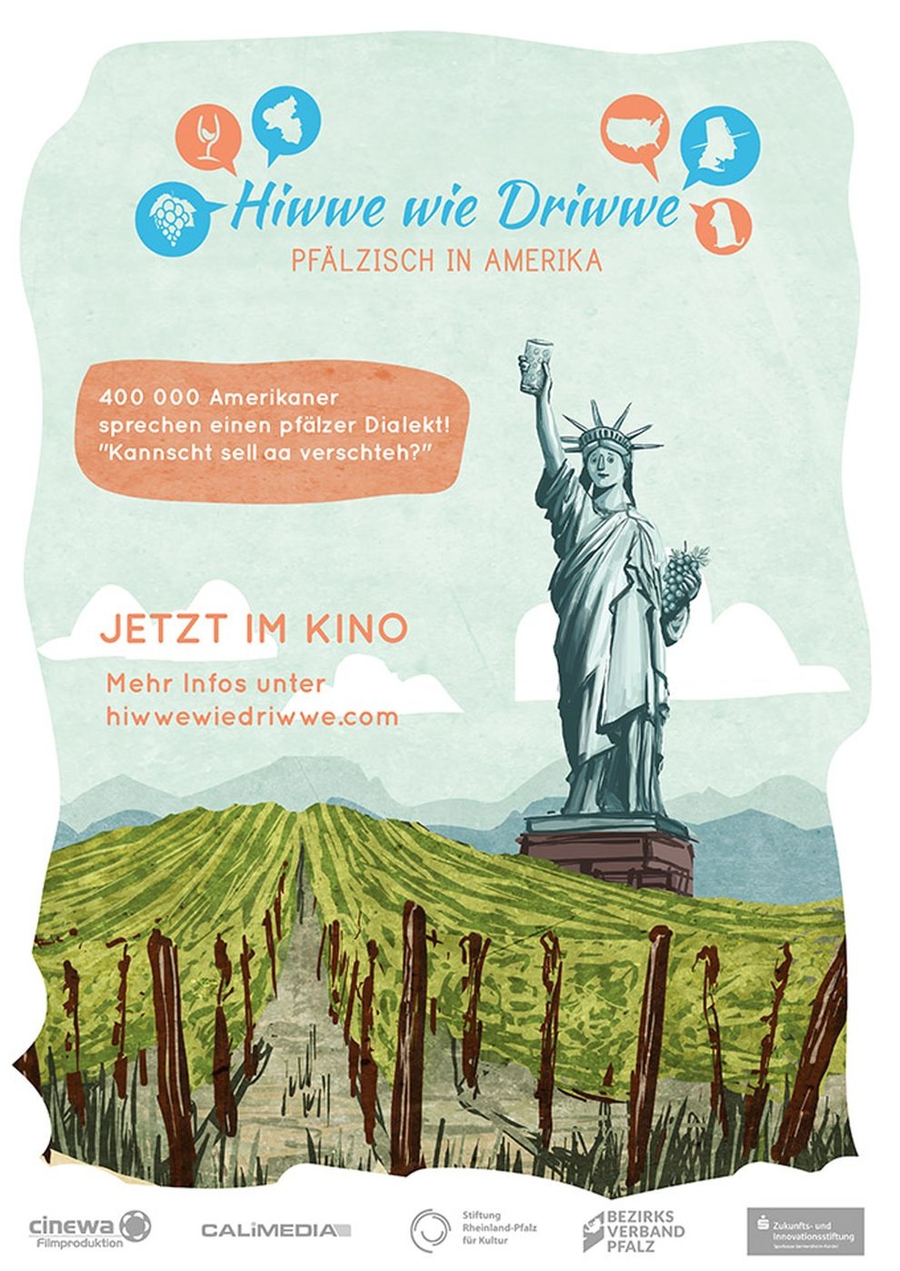 Filmplakat zu Hiwwe wie Driwwe - Pfälzisch in Amerika