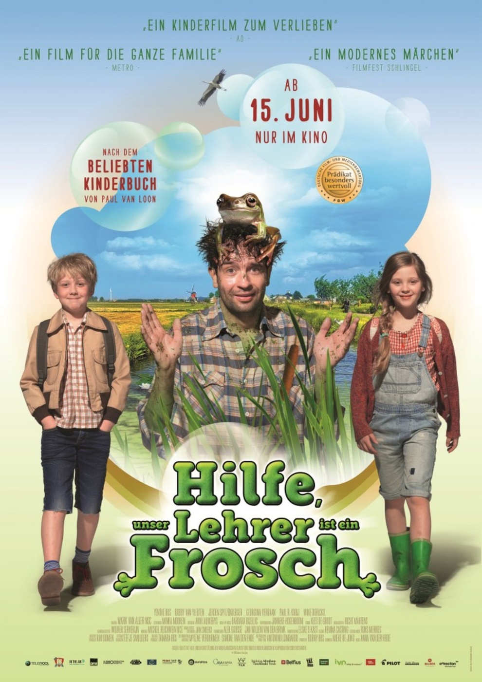 Filmplakat zu Hilfe, unser Lehrer ist ein Frosch