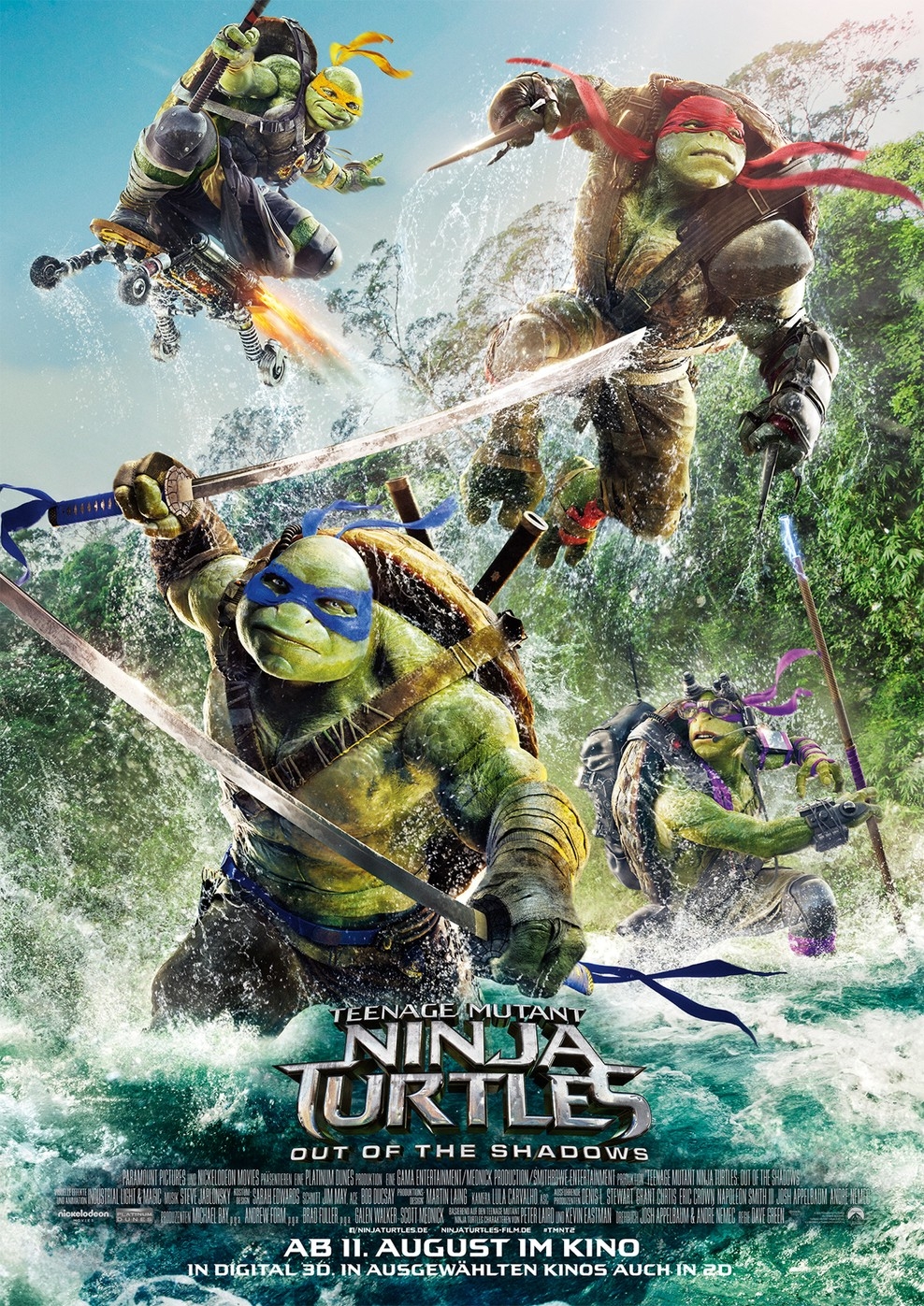 Filmplakat zu Teenage Mutant Ninja Turtles: Out of the Shadows