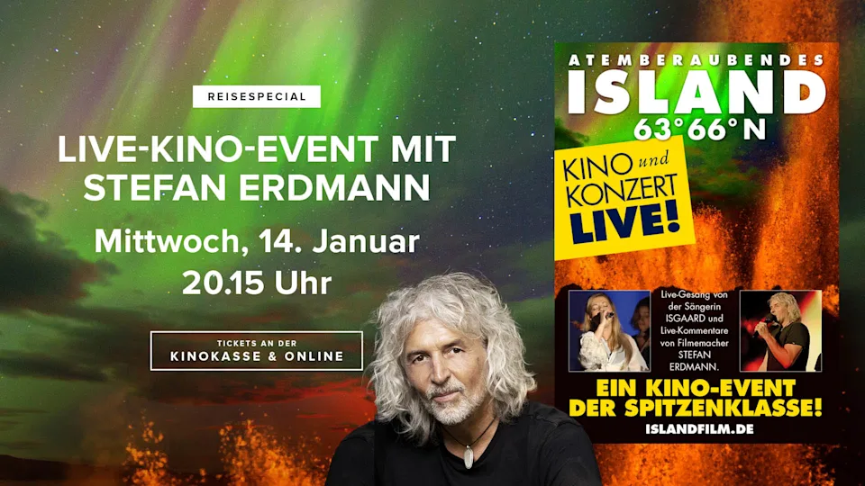 Live-Kino-Event mit Stefan Erdmann - Mittwoch, 14. Januar 20:15 Uhr