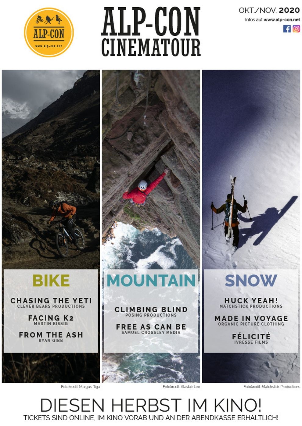 Filmplakat zu Alp-Con CinemaTour 2020: BIKE