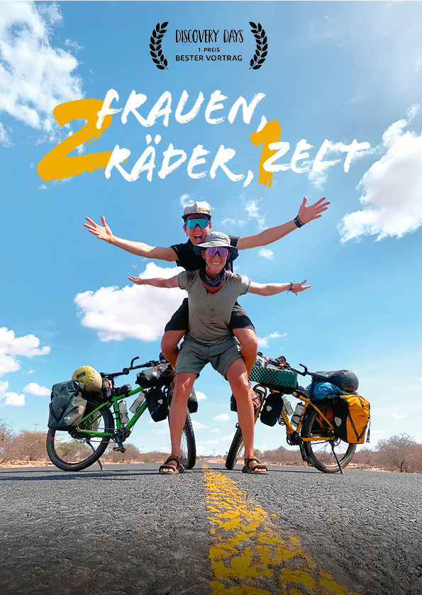 Filmplakat zu Zwei Frauen, zwei Räder, ein Zelt - Von Kapstadt nach Wien