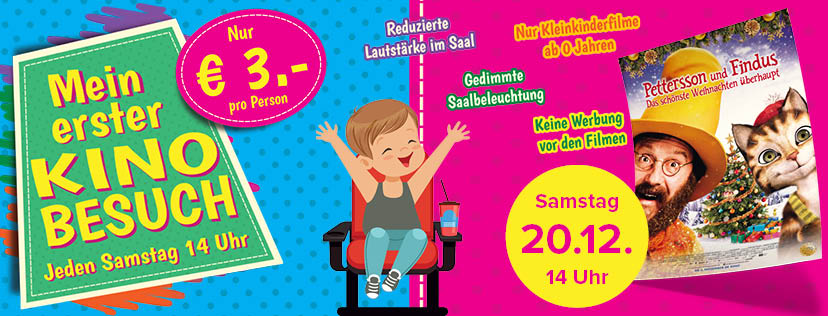 Mein erster Kinobesuch am 20.12. um 14.00 Uhr: Pettersson und Findus - Das schönste Weihnacht überhaupt