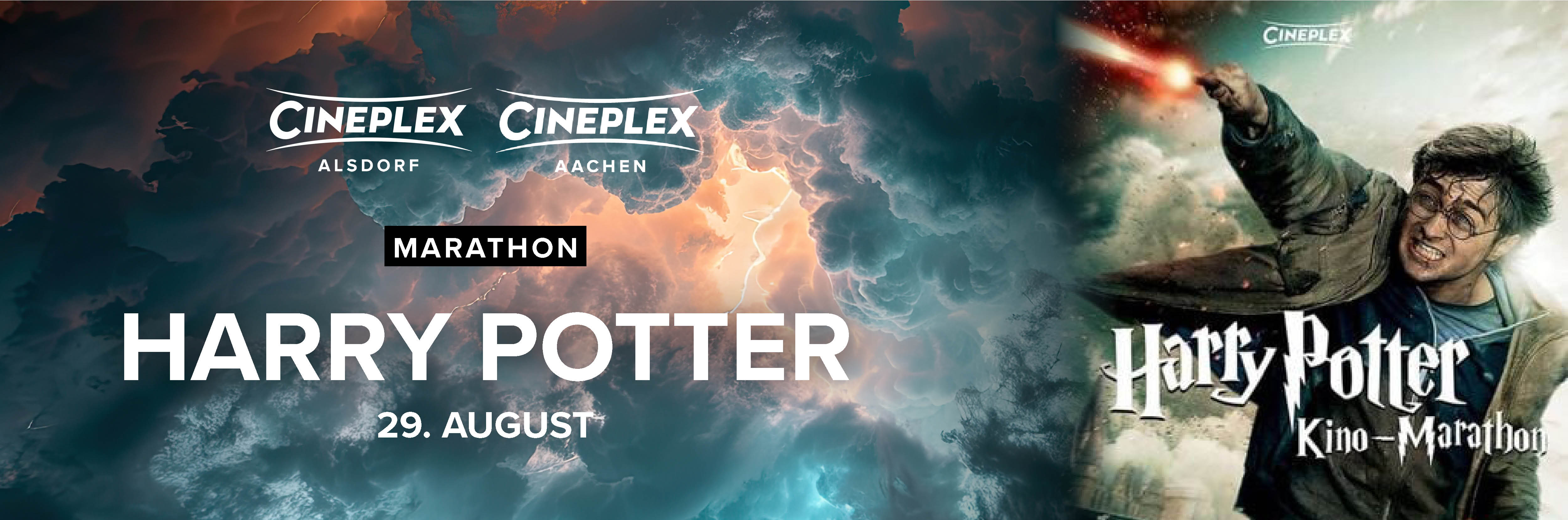 Hier sideht man eine Werbung für den Harry Potter marathon