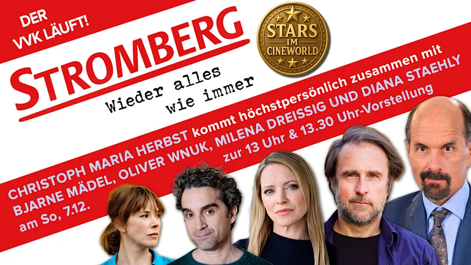 Christoph Maria Herbst kommt höchstpersönlich zusammen mit Bjarne Mädel, Oliver Wnuk, Milena Dreissig und Diana Staehly am Sonntag, 07.12. zur 13 Uhr und 13:30 Uhr Vorstellung.