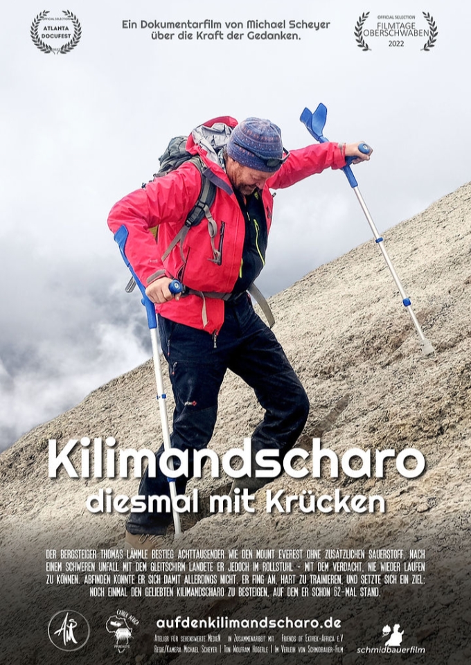 Filmplakat zu Kilimandscharo - diesmal mit Krücken