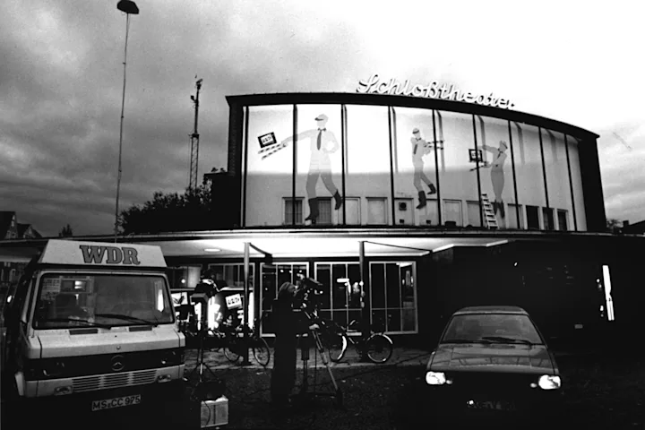 Foto vom Schloßtheater während der "Filmzwerge" 1988 (heute Filmfestival Münster)
