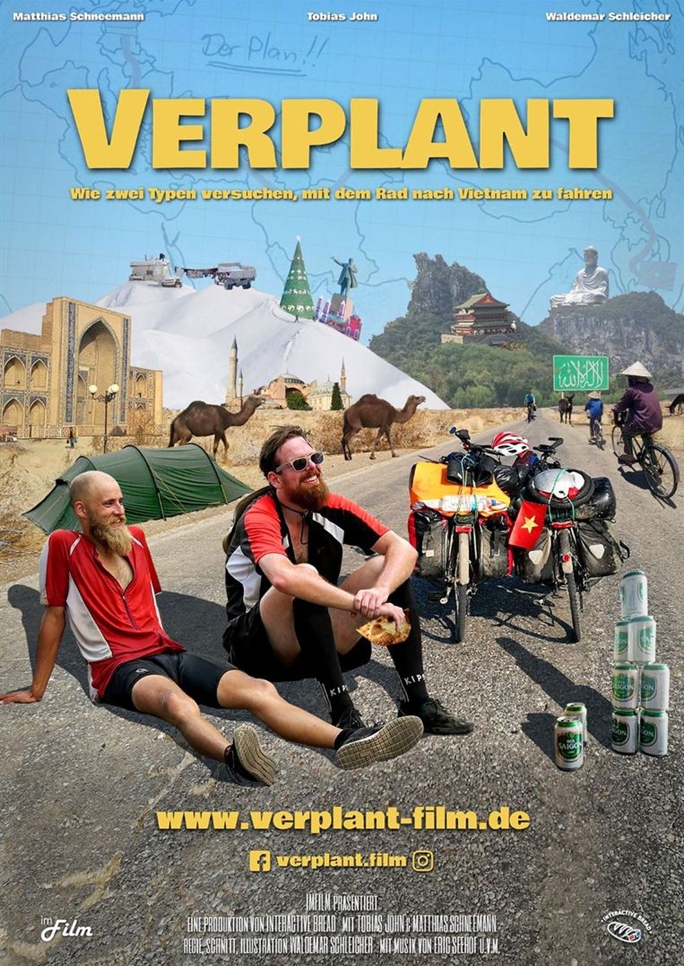 Filmplakat zu Verplant - Wie zwei Typen versuchen, mit dem Rad nach Vietnam zu fahren