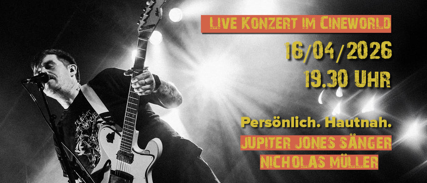 Nicholas Müller am 16. April live im Cineworld.