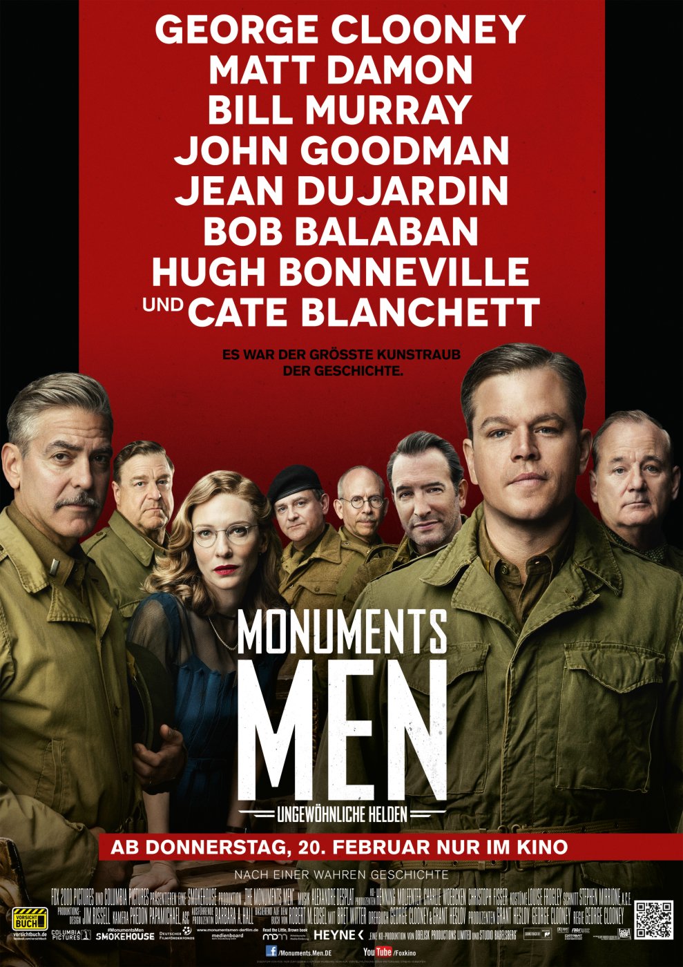 Filmplakat zu Monuments Men - Ungewöhnliche Helden
