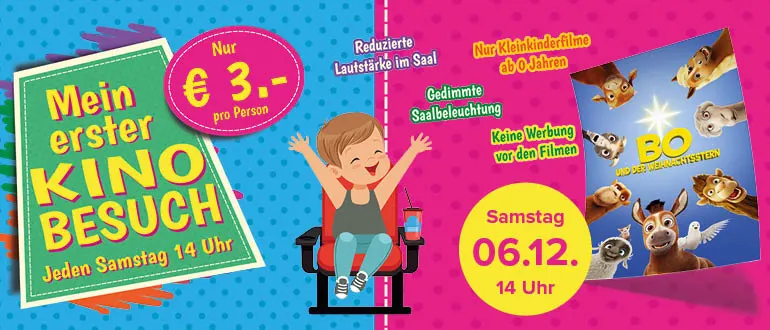 Samstag, 06.12. um 14 Uhr - Bo und der Weihnachtsstern! Mein erster Kinobesuch nur 3€ pro Person