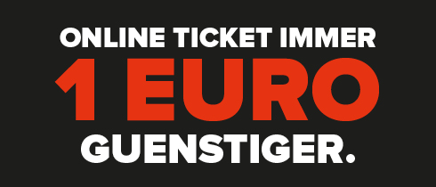 Onlineticket immer 1 Euro günstiger.