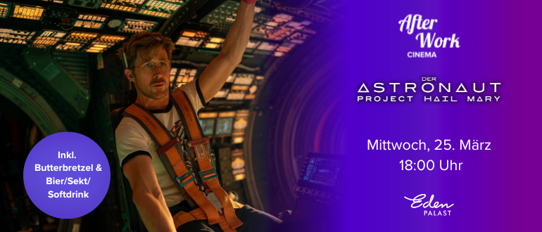 hier sieht man links ryan gosling, der in einem raumschiff sitzt. 