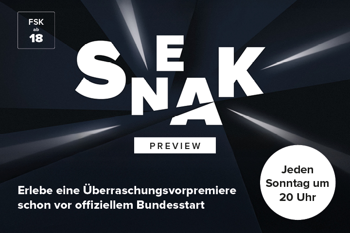 Kategorie Sneak Preview öffnen: Überraschungsvorpremiere ab 18, sonntags um 20 Uhr Leipzig