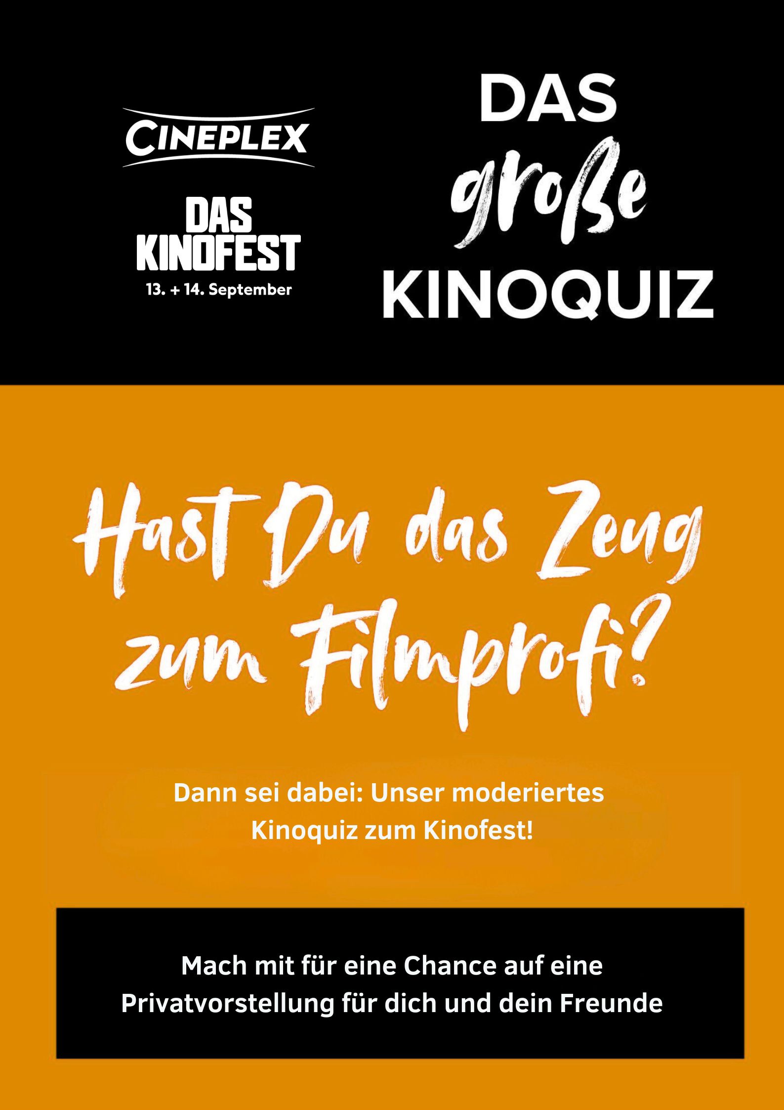Filmplakat zu Das große Kinoquiz zum Kinofest