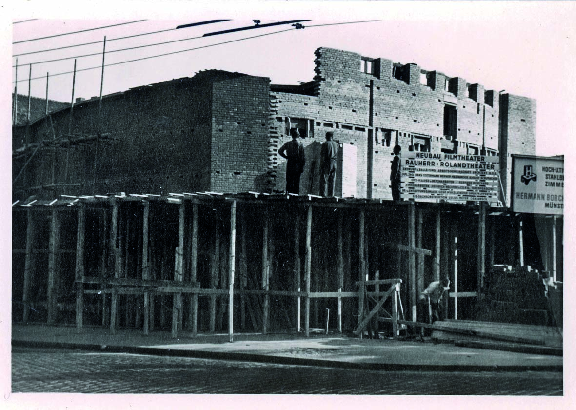 Bild vom Bau des Schloßtheaters 1953