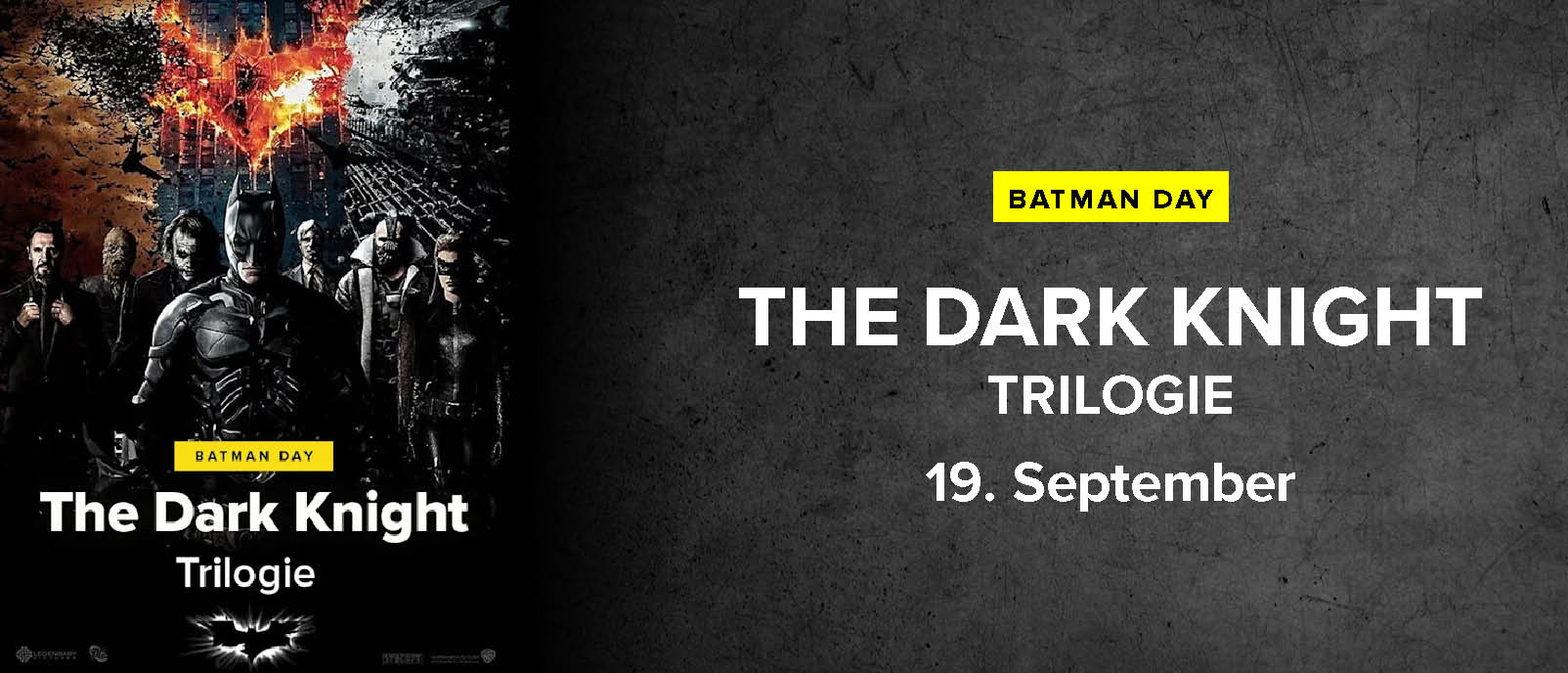 hier sieht man Batman und die Bösewichte aus den Filmen von Christopher Nolan