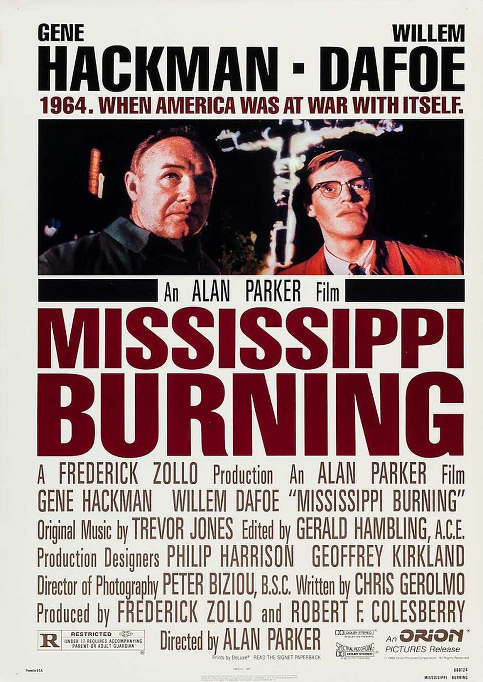 Filmplakat zu Mississippi Burning - Die Wurzel des Hasses