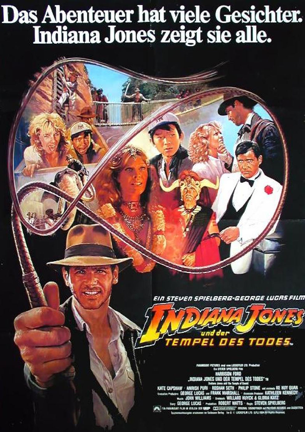Filmplakat zu Indiana Jones und der Tempel des Todes