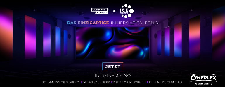 Details zu ICE Theaters und dem immersiven Kinoerlebnis im Cineplex Germering