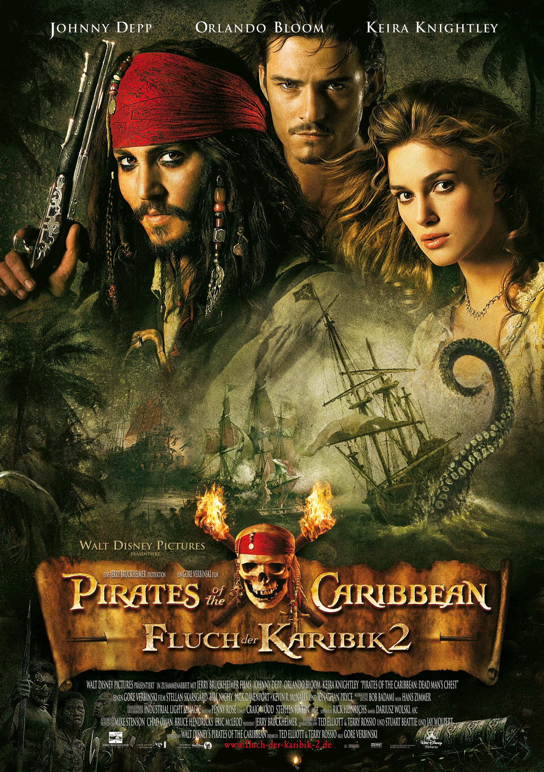Filmplakat zu Pirates of the Caribbean - Fluch der Karibik 2
