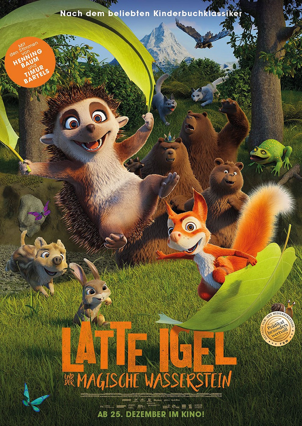 Filmplakat zu Latte Igel und der magische Wasserstein