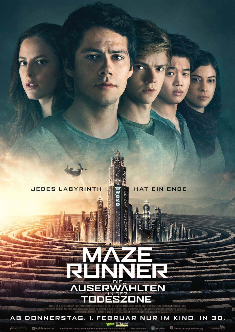 Filmplakat zu Maze Runner - Die Auserwählten in der Todeszone