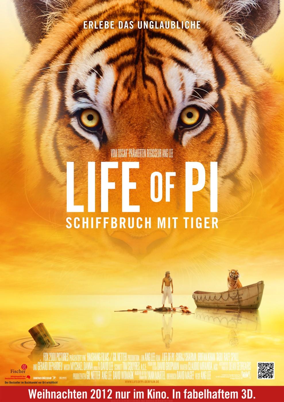 Filmplakat zu Life of Pi - Schiffbruch mit Tiger
