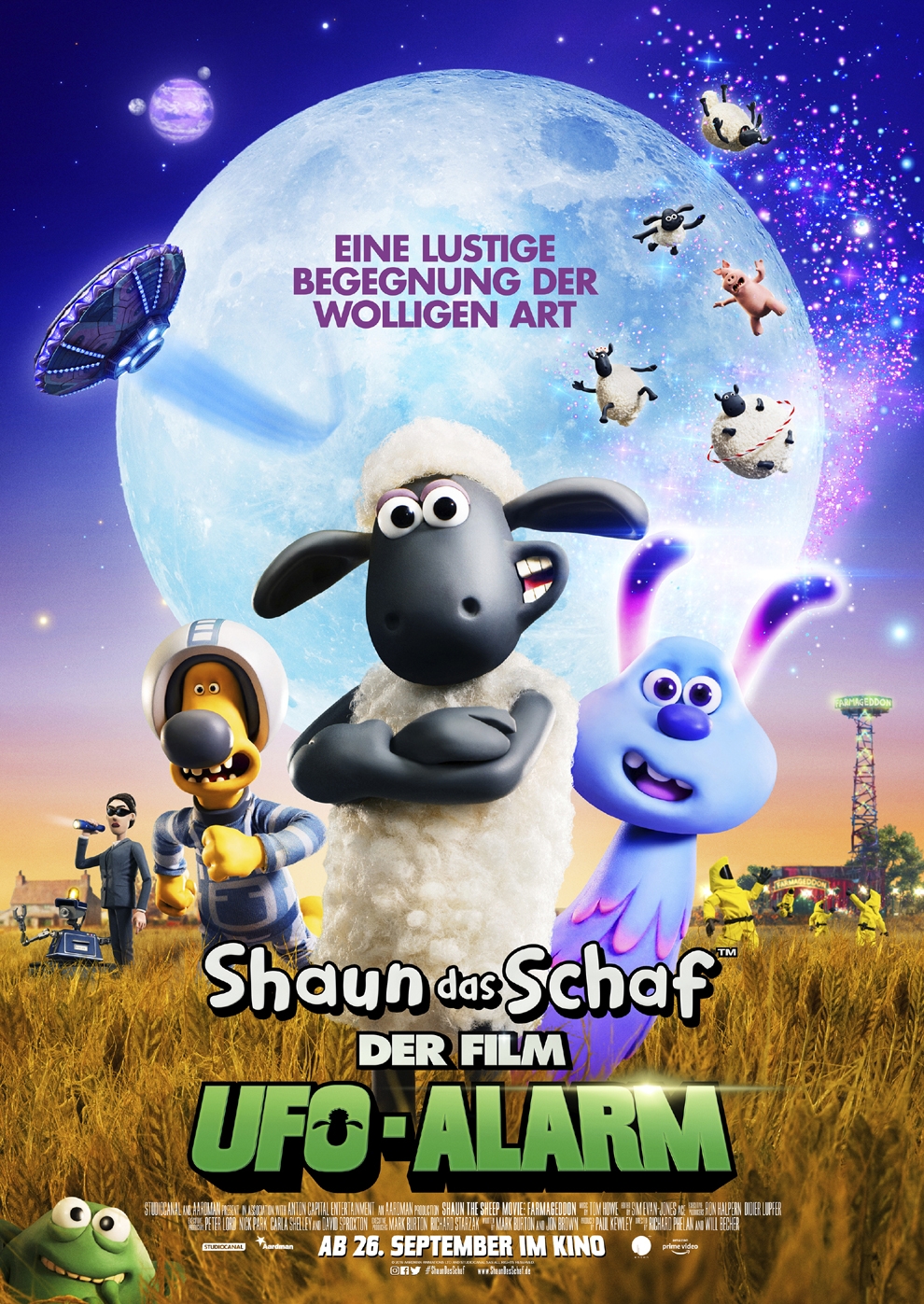 Filmplakat zu Shaun das Schaf - Der Film: UFO-Alarm