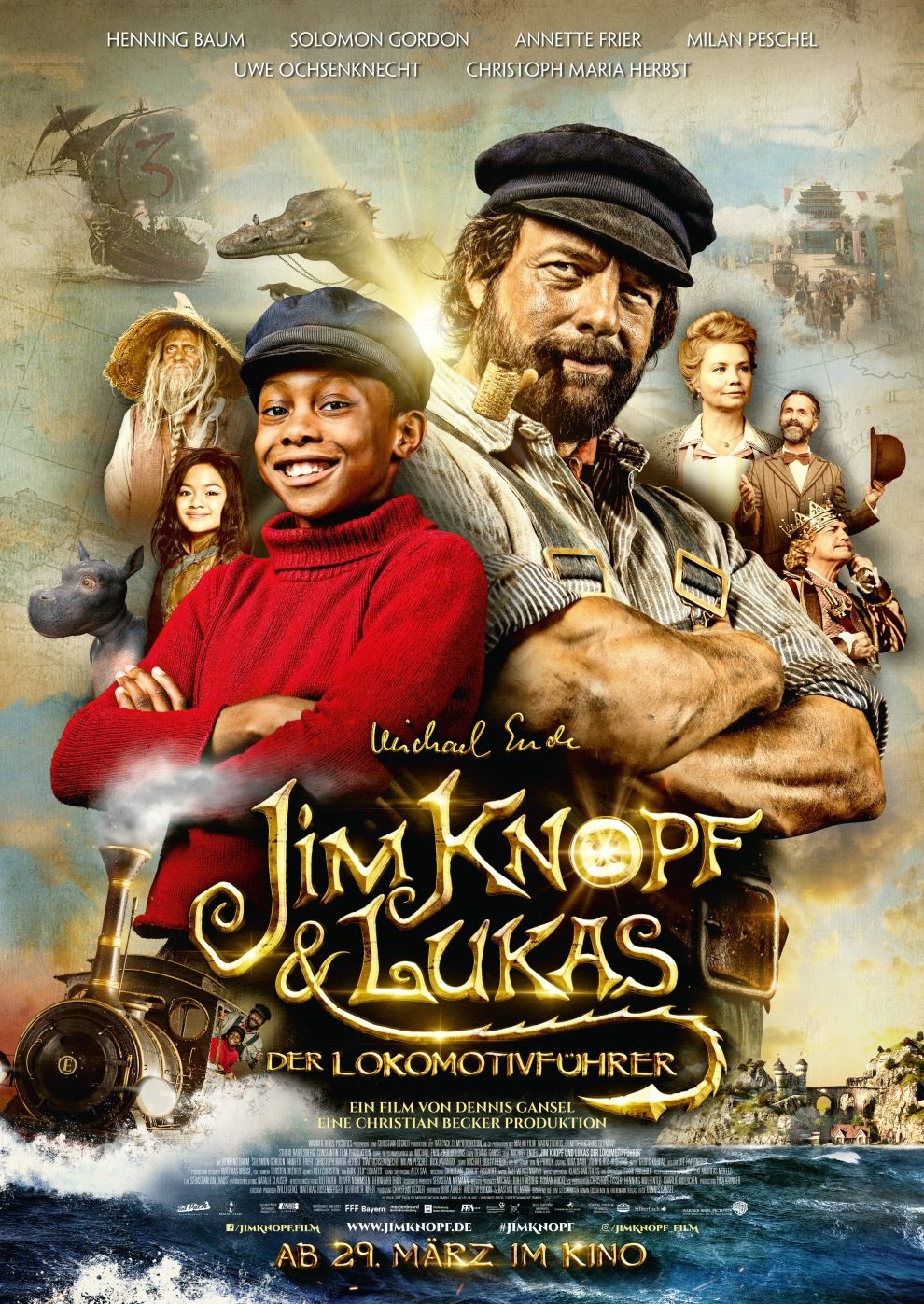 Filmplakat zu Jim Knopf & Lukas der Lokomotivführer