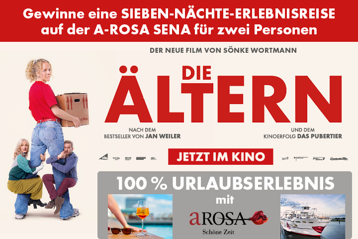 Die Ältern Gewinnspiel: Gewinne eine Sieben-Nächte-Erlebnisreise auf der A-Rosa Sena für zwei Personen