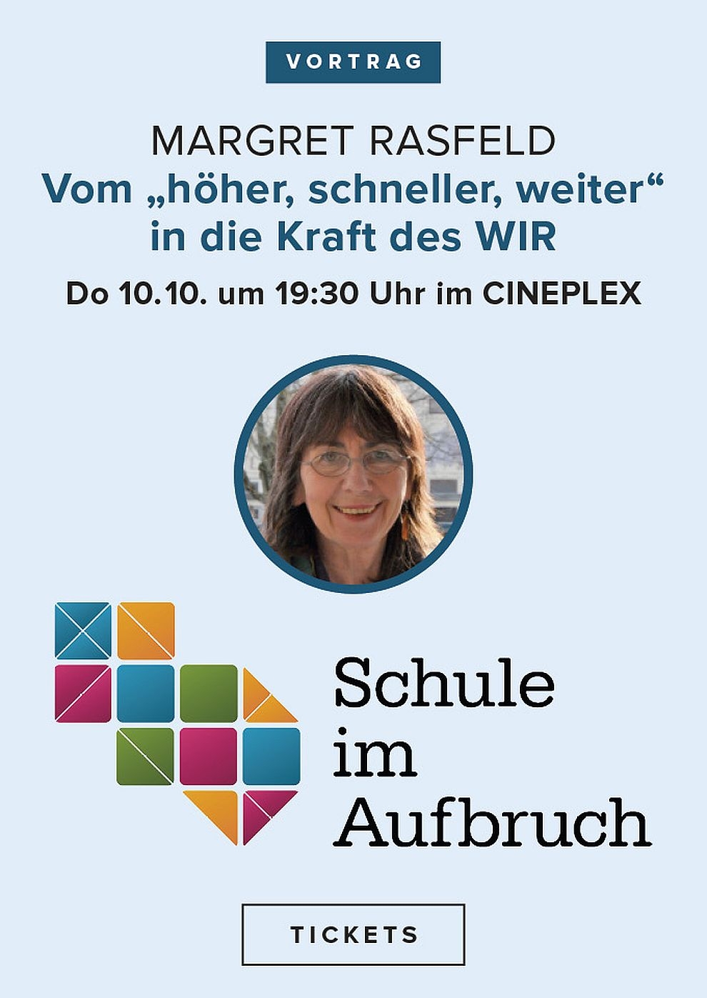 Filmplakat zu Margret Rasfeld: Vom höher, schneller, weiter in die Kraft des WIR