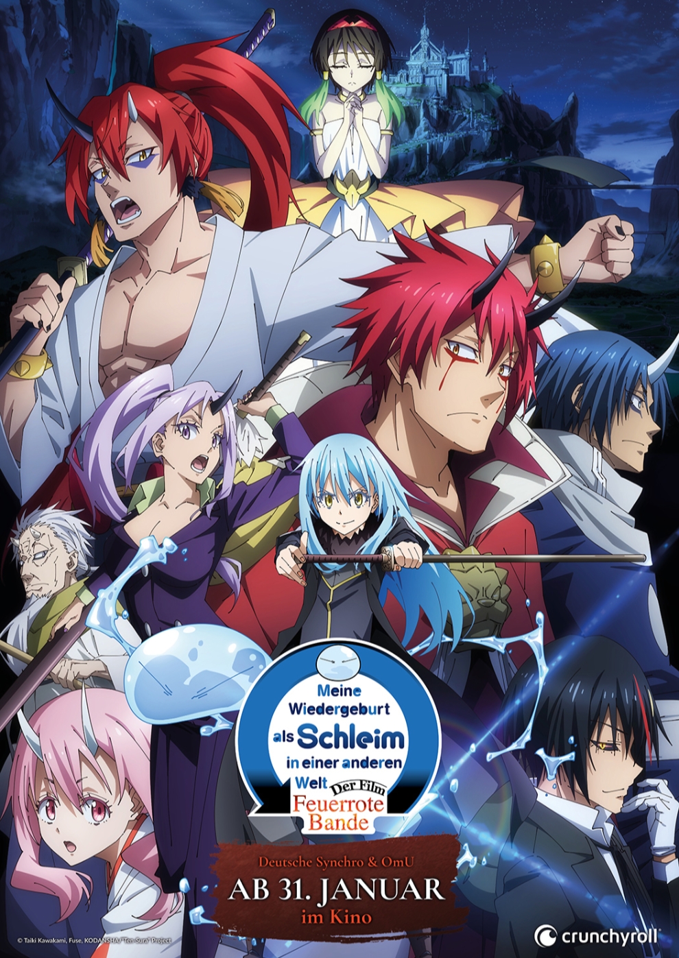 Filmplakat zu Anime Night 2023: Meine Wiedergeburt als Schleim in einer anderen Welt Der Film: Feuerrote Bande