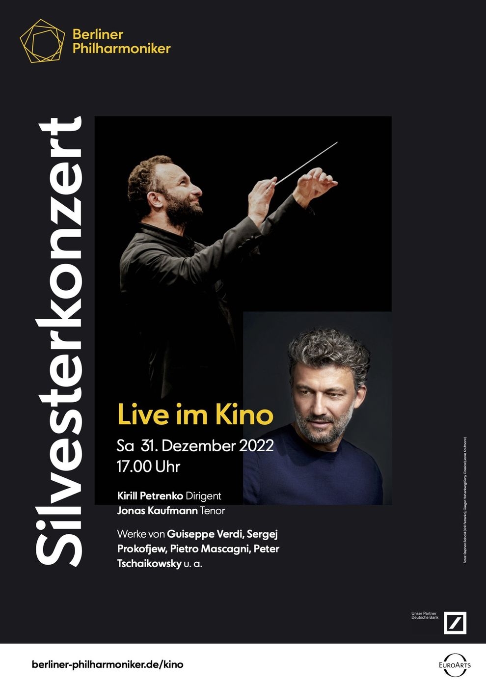 Filmplakat zu Berliner Philharmoniker 2022/23: Silvesterkonzert mit Kirill Petrenko und Jonas Kaufmann
